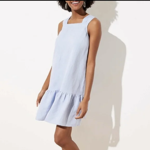 chinese dress ladies Echo Womens Meridian Isla Linen-Blend Shift Dress, XS, Purple main image 1